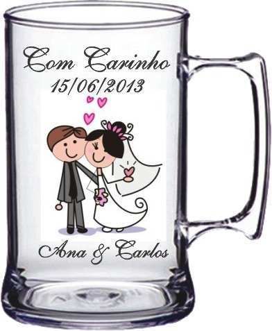 100un Caneca de Acrílico 450ml 2 Lados Personalizados