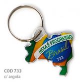 Chaveiro (COD 733) 100un Mapa do Brasil