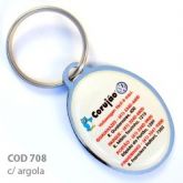 Chaveiro (COD 708) 100un Chap. Oval